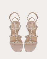 ROCKSTUD FLAT CALFSKIN SANDAL WITH STRAPS - Image 3
